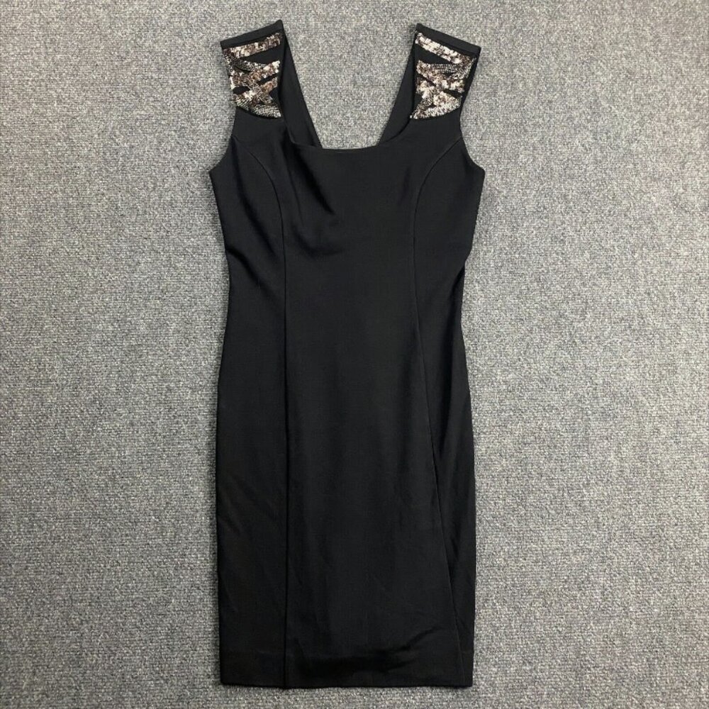 Guess Dress Women's Medium Black Sheath Shift Sleeveless‎ Viscose Blend M